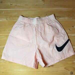 Nike Sportswear Woven Shorts Mens Medium Pink Black Swoosh DM6829-697 5in Inseam